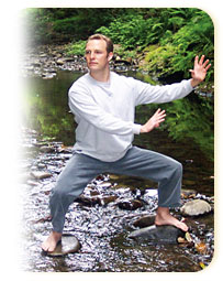 A pose from Qi Gong for Low Back Pain